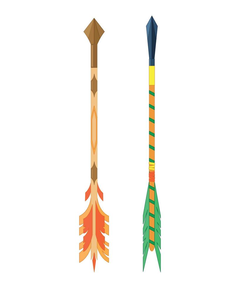 Set of Arrows with Feathers vector