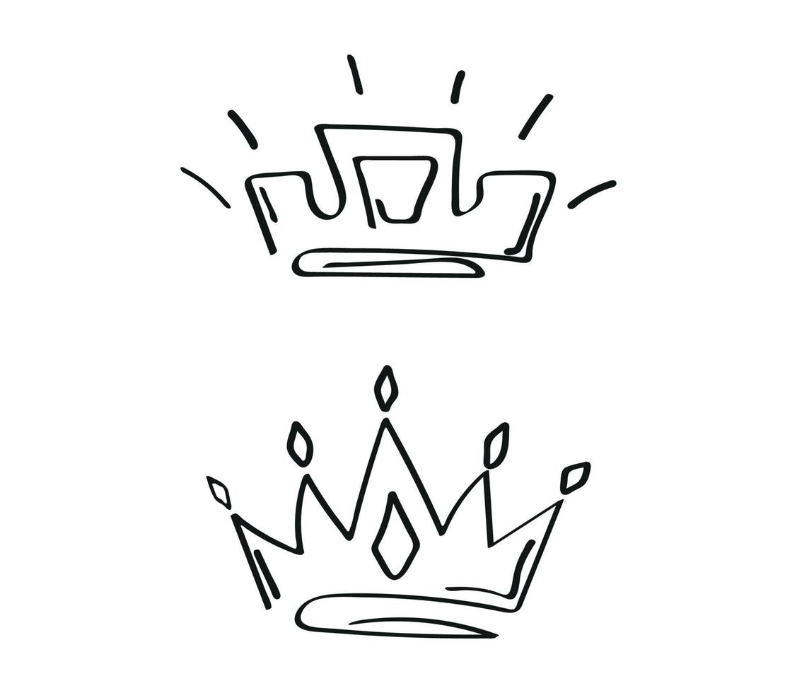 Collection of Crown Sketches vector