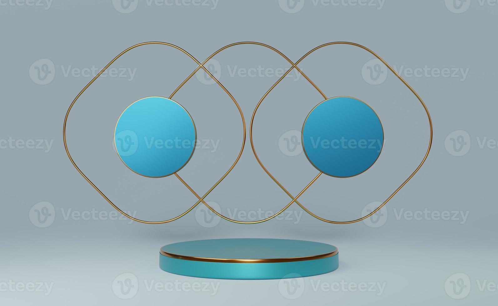 podium empty with geometric shapes in gray composition for modern stage display and minimalist mockup ,abstract showcase background ,Concept 3d illustration or 3d rendering photo