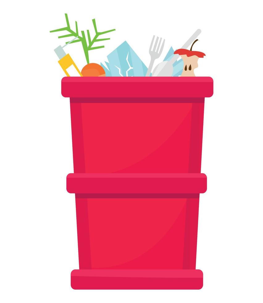 Vector illustration of Trash Bin