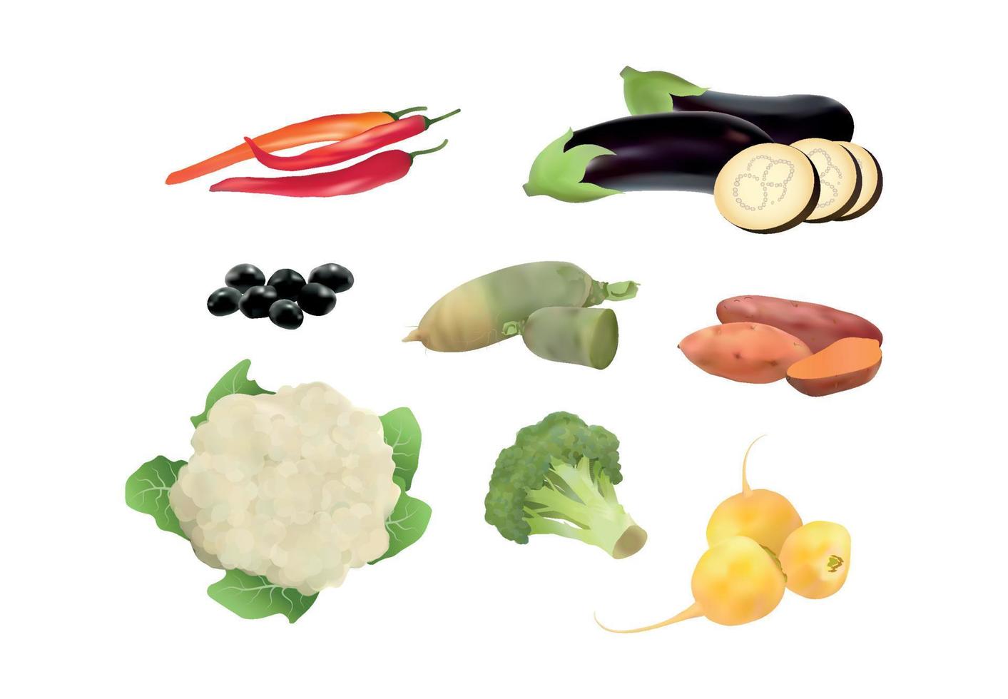 Set of Vegetables vector