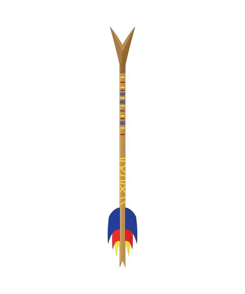 Vector illustration of Arrow with Feathers