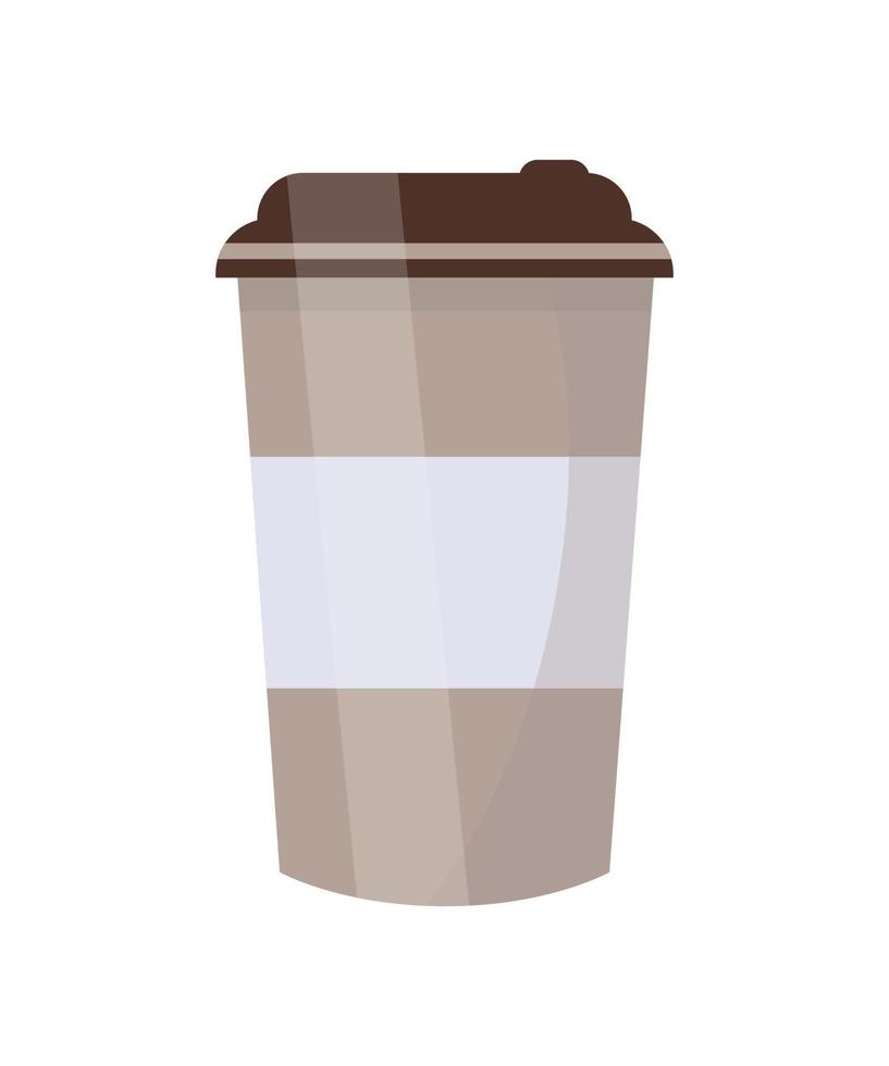 ilustración vectorial de taza de café desechable vector