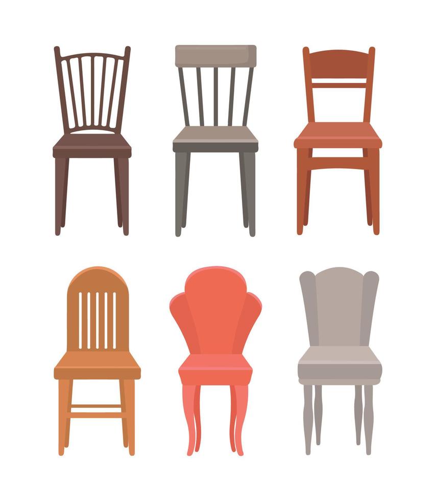 Set of Chairs 19022448 Vector Art at Vecteezy