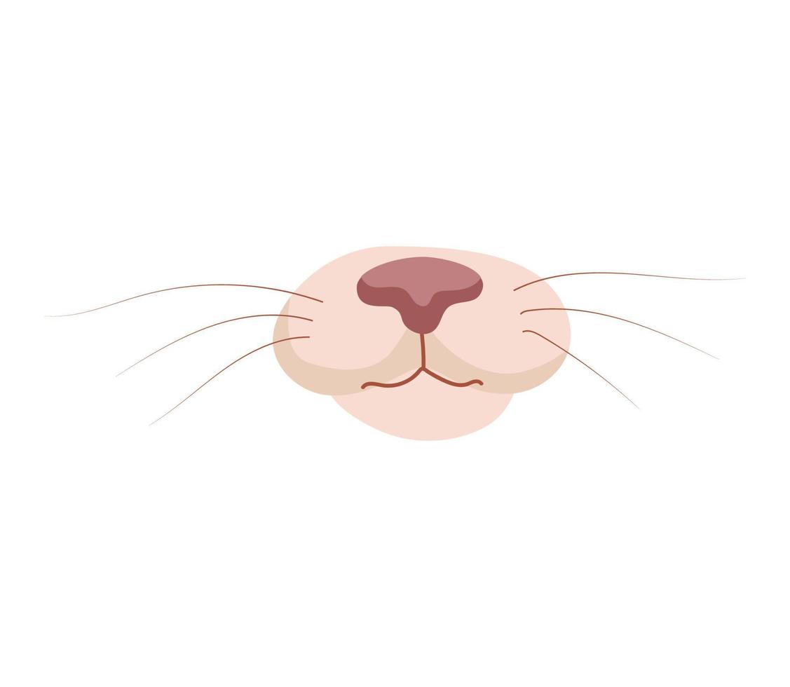 Vector illustration of cat nose