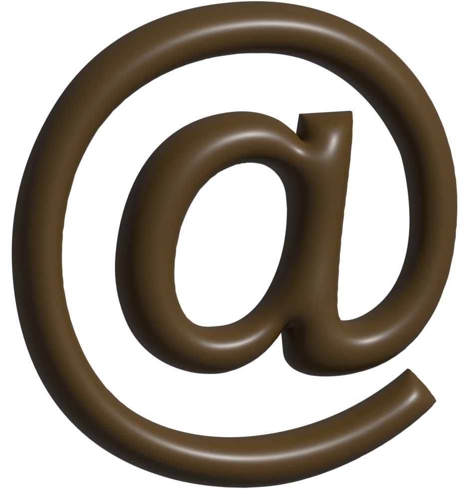 3d icon of at symbol png