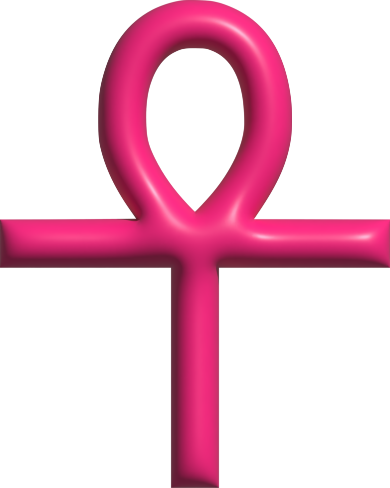 3d icon of ankh symbol png