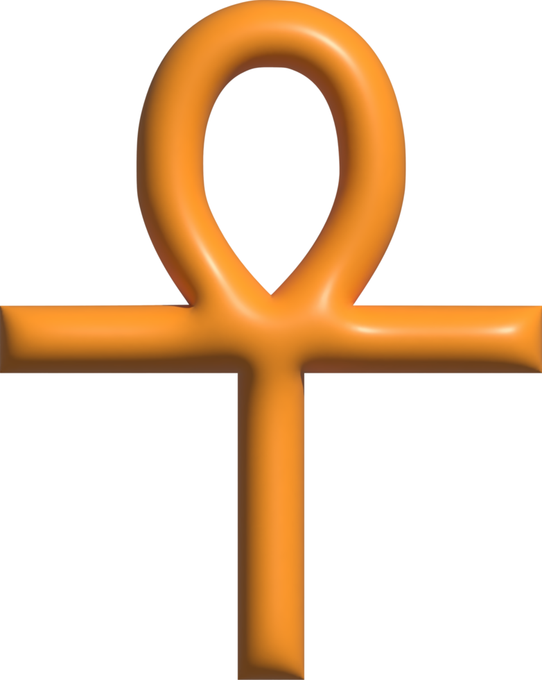 3d icon of ankh symbol png