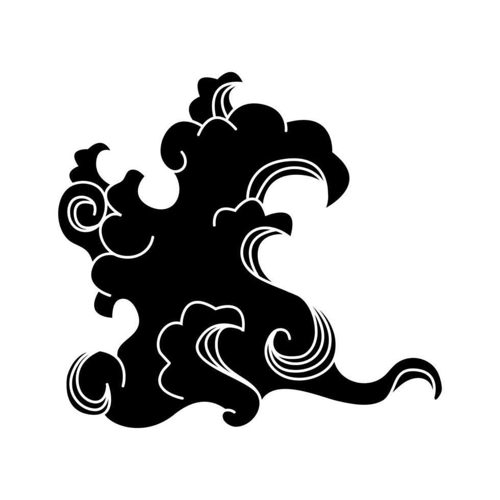 Black clouds of smoke and wave vector
