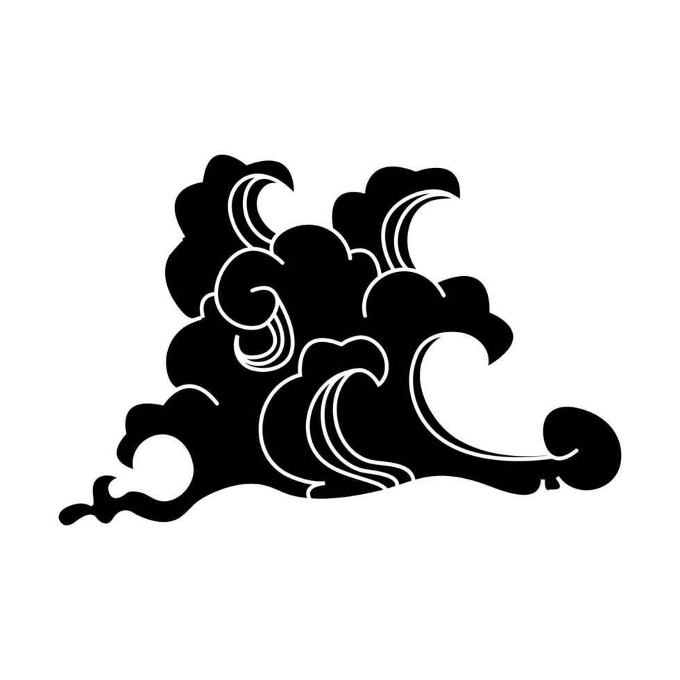Black clouds of smoke and wave vector