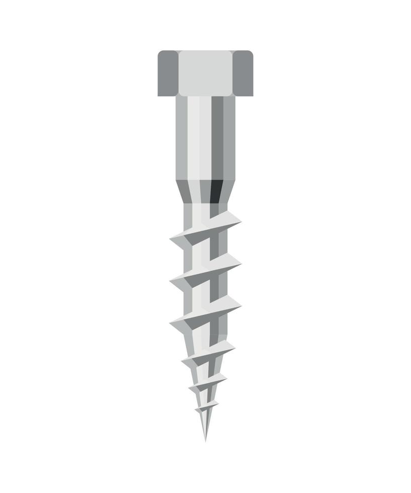 Vector illustration of Self-tapping screw