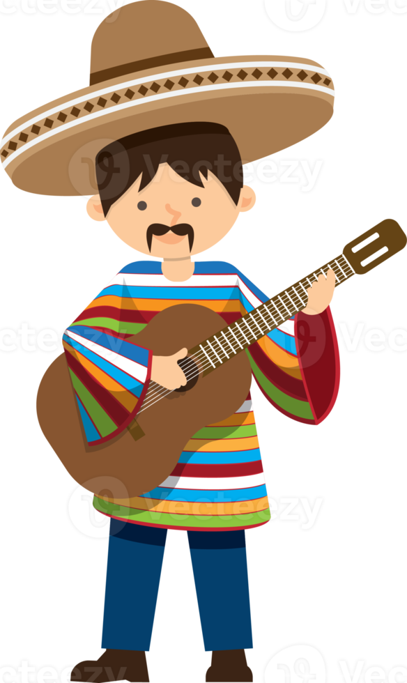 Boy in mexico national costume png