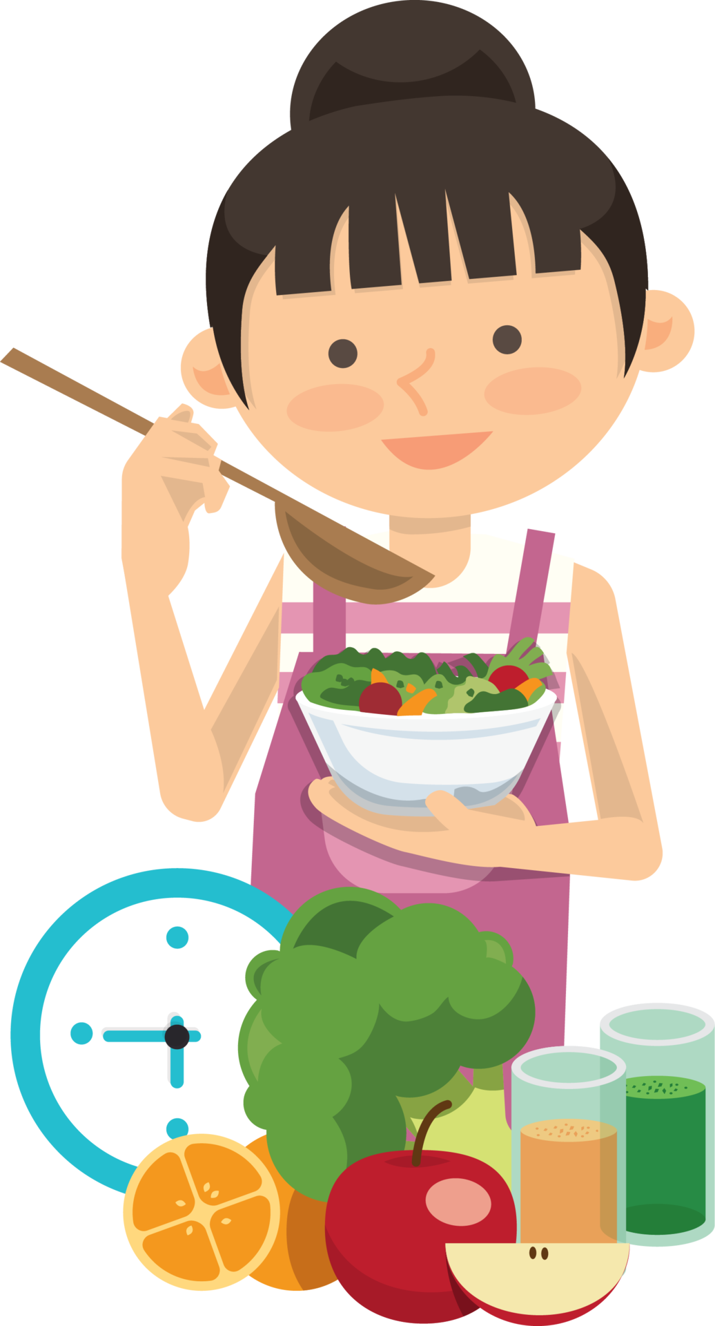 Girl Learn Healthy Cooking Time 19022684 PNG spanish-cooking-methods-spain-buddy