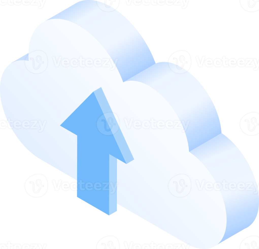 Cloud storage isometric png