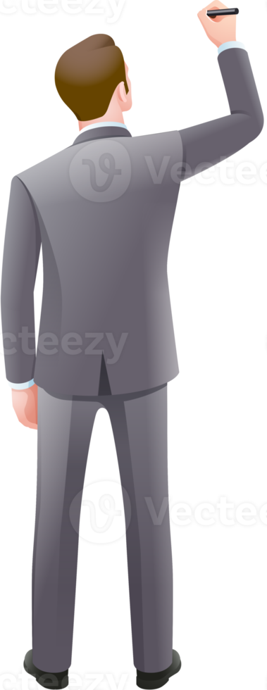 businessman standing drawing png