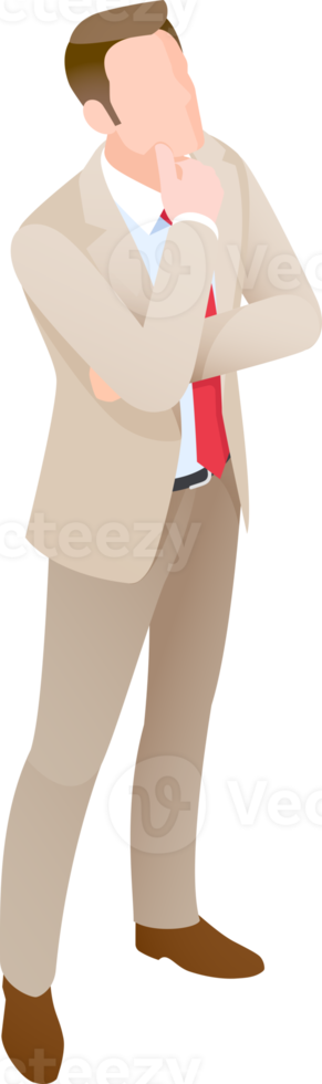 Businessman standing symbol png