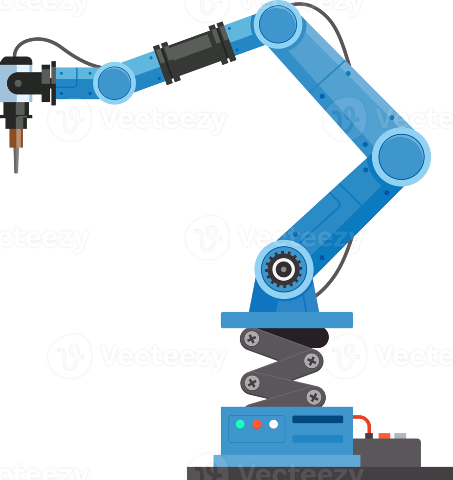 brazo robótico industrial png