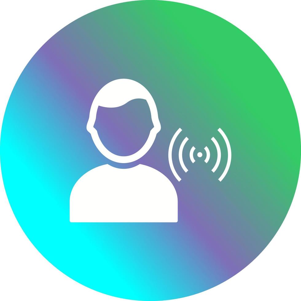 Signal on User Vector Icon