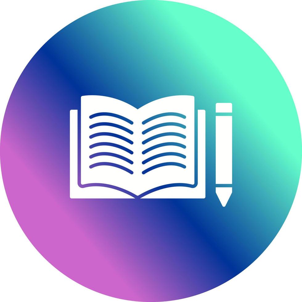 Unique Pencil and Book Vector Icon