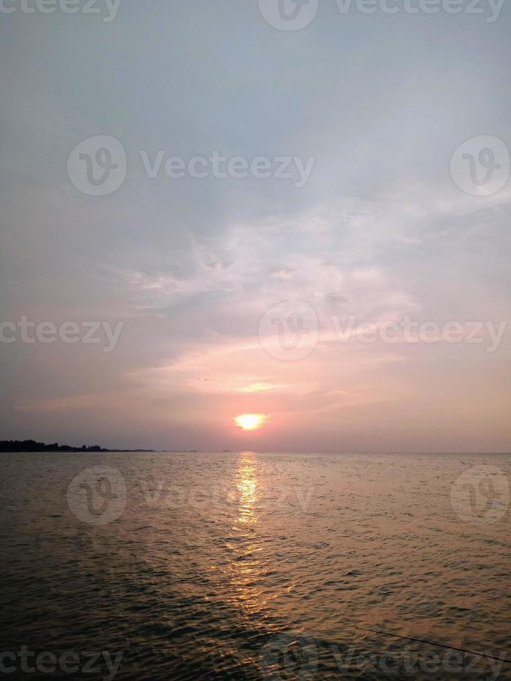 Beautiful sunset view on Suradadi beach photo