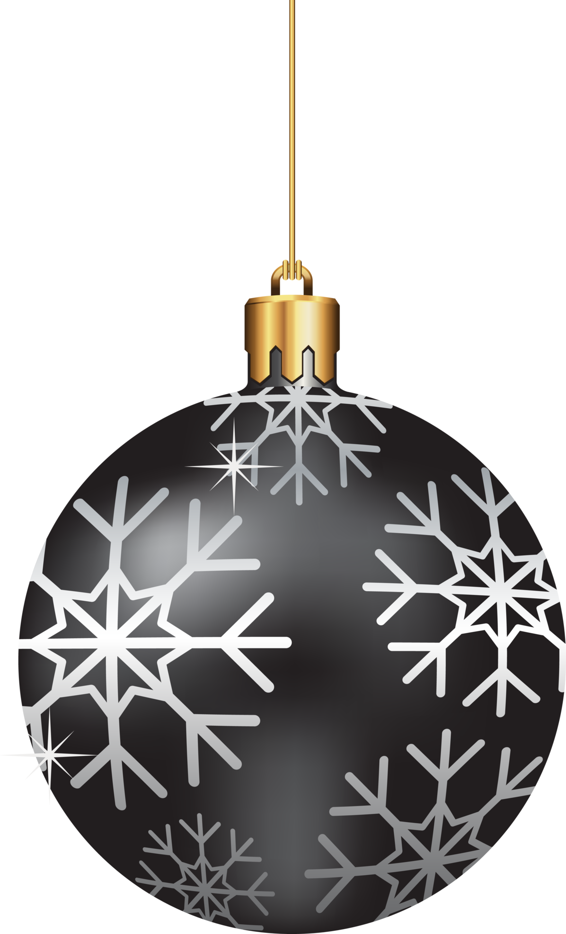 Christmas ball ornaments hanging on gold thread 19023928 PNG