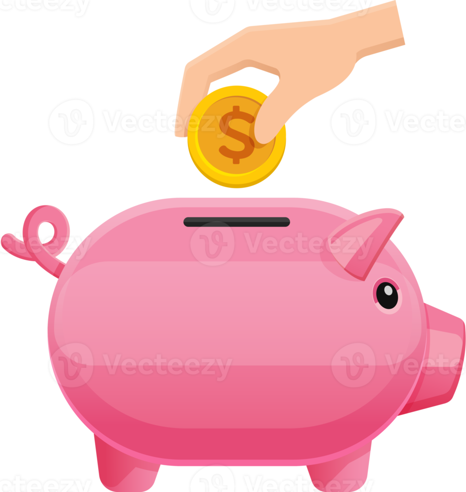 pink piggy bank png