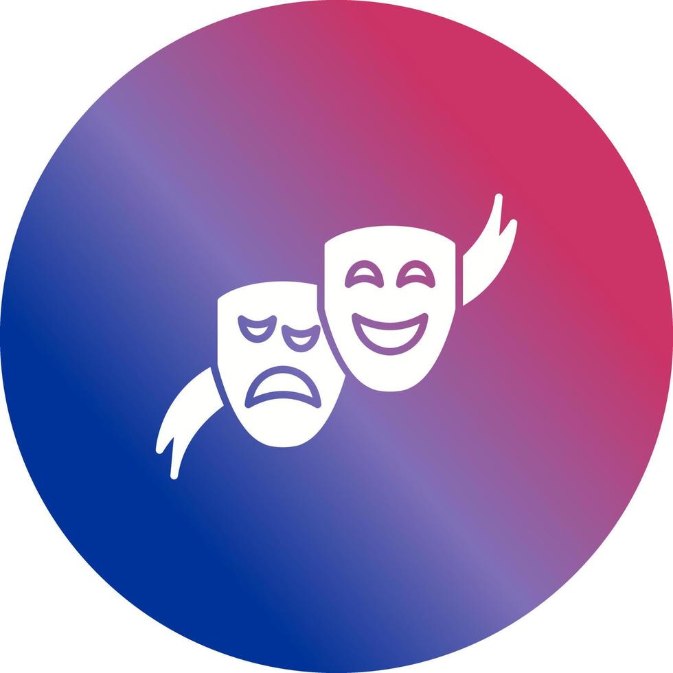 icono de vector de máscaras de teatro