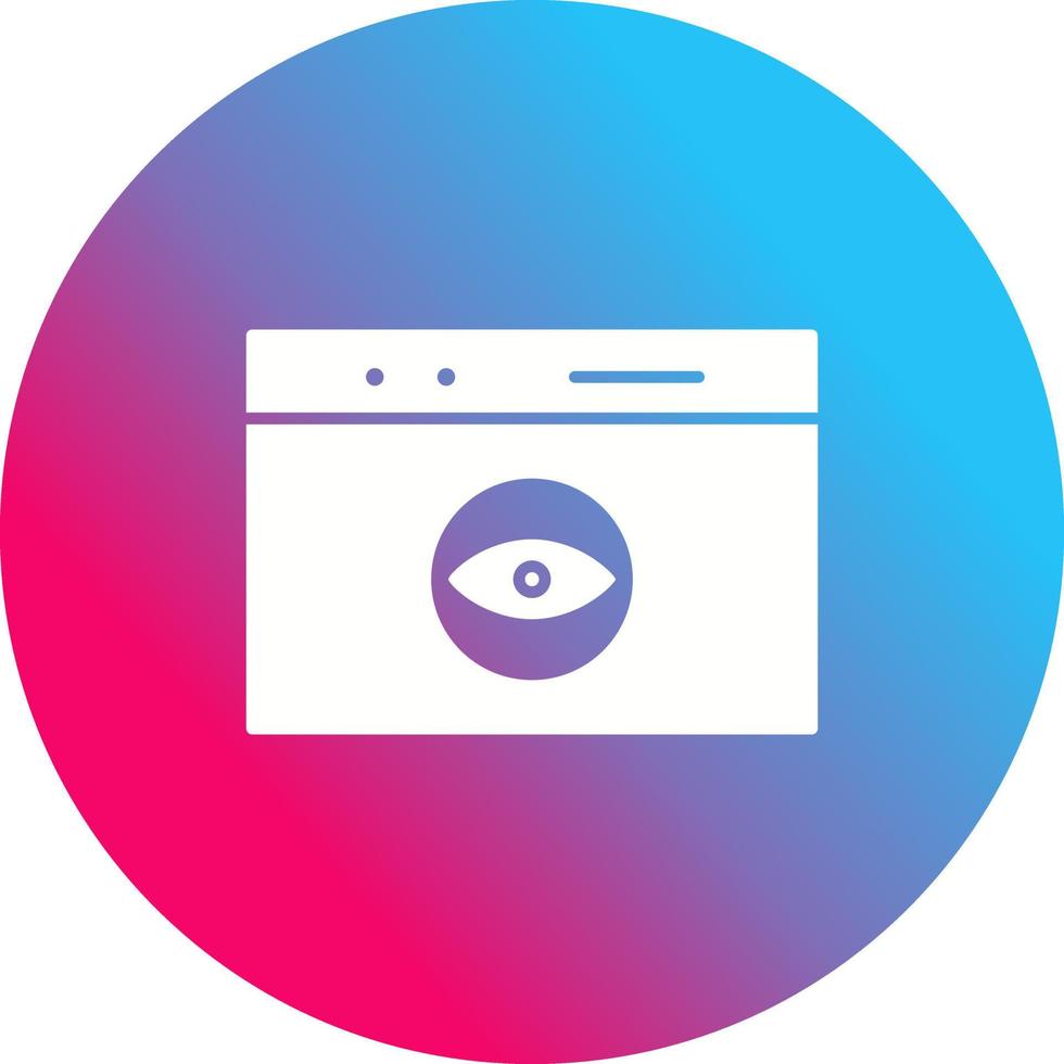 icono de vector de visibilidad web único