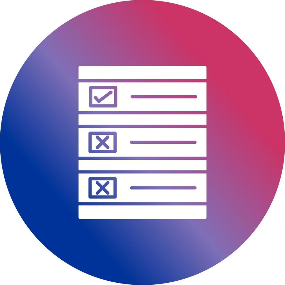 Ballot Paper Vector Icon