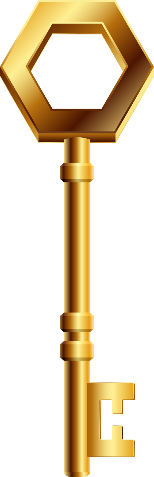 Gold key symbol 19024244 PNG