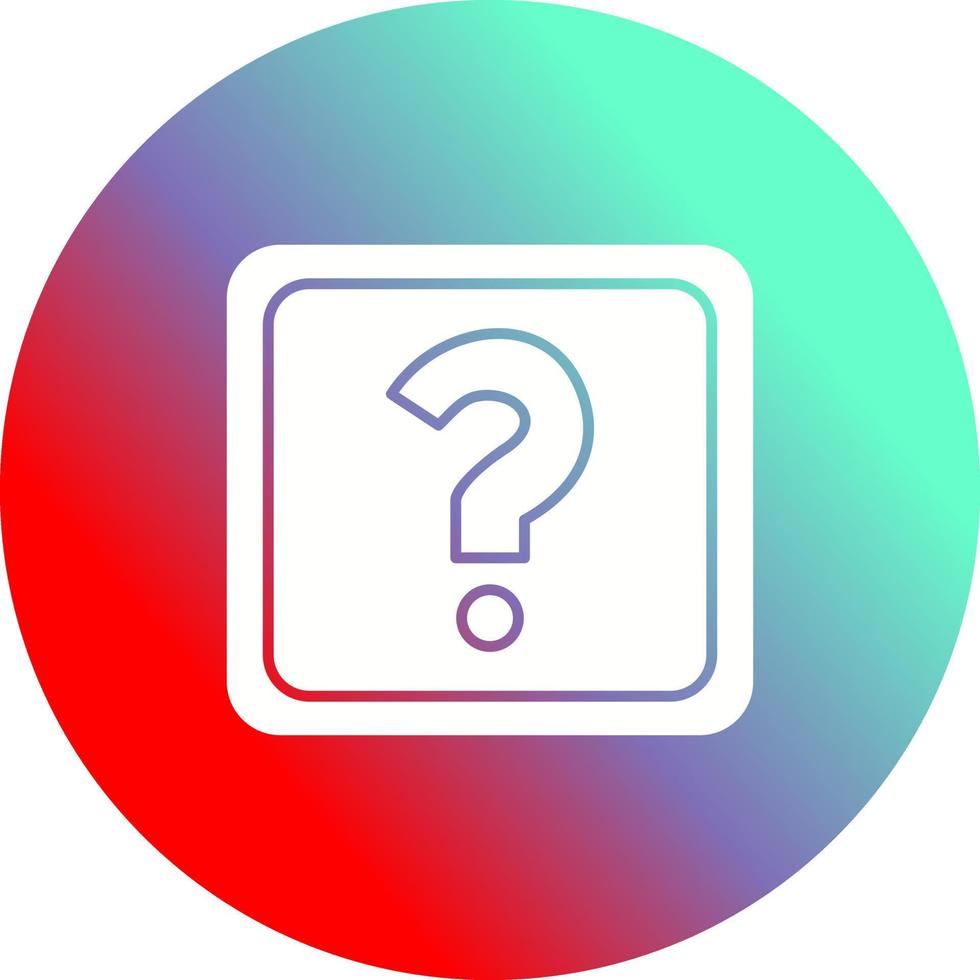 Unique Question Mark Vector Icon