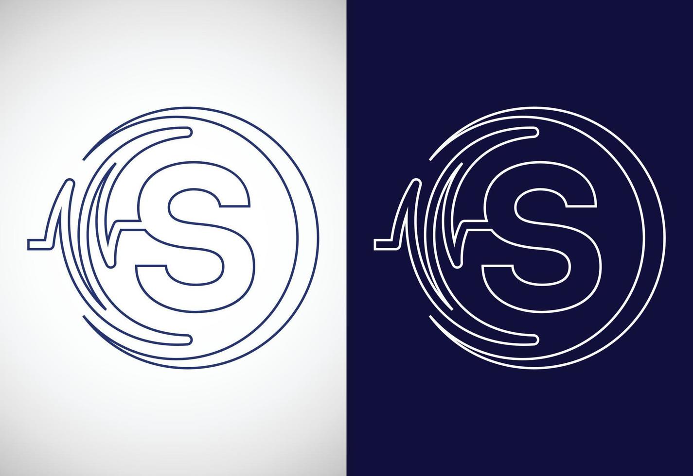 Initial S alphabet with health pulse. Line art heartbeat logo design. Logo for medical or health business vector