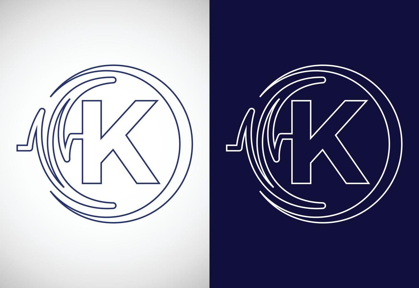 Initial K alphabet with health pulse. Line art heartbeat logo design. Logo for medical or health business vector