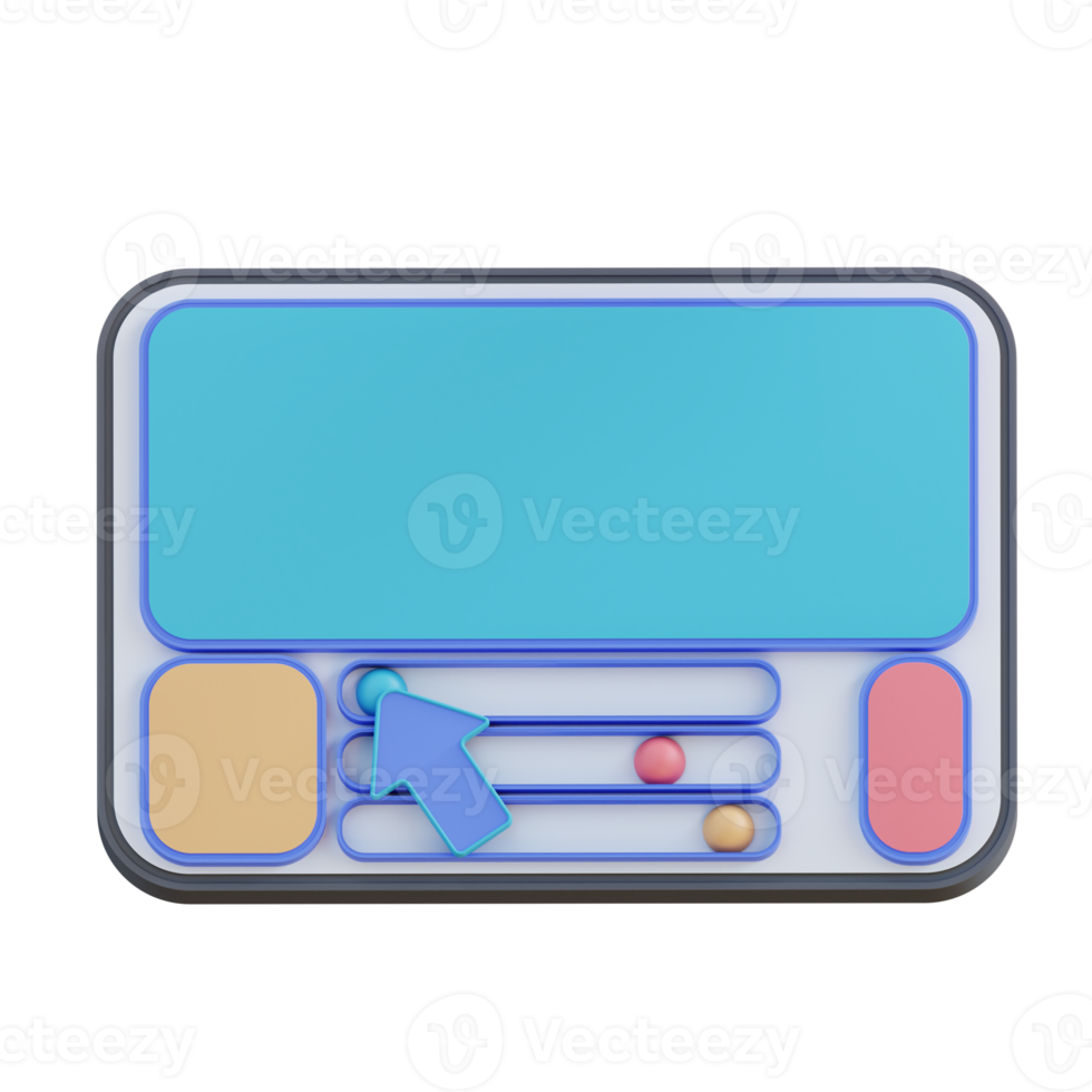 3D illustration change color setting png