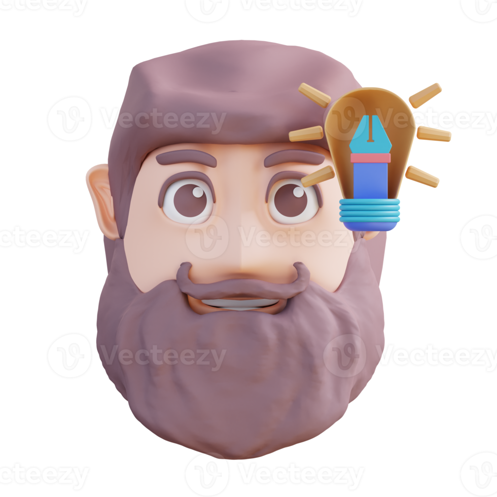 3D illustration character can idea png