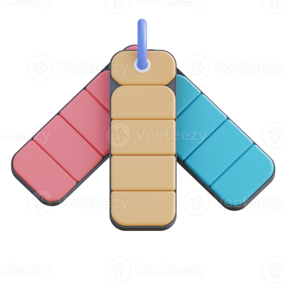 3D illustration color palette graphic design png