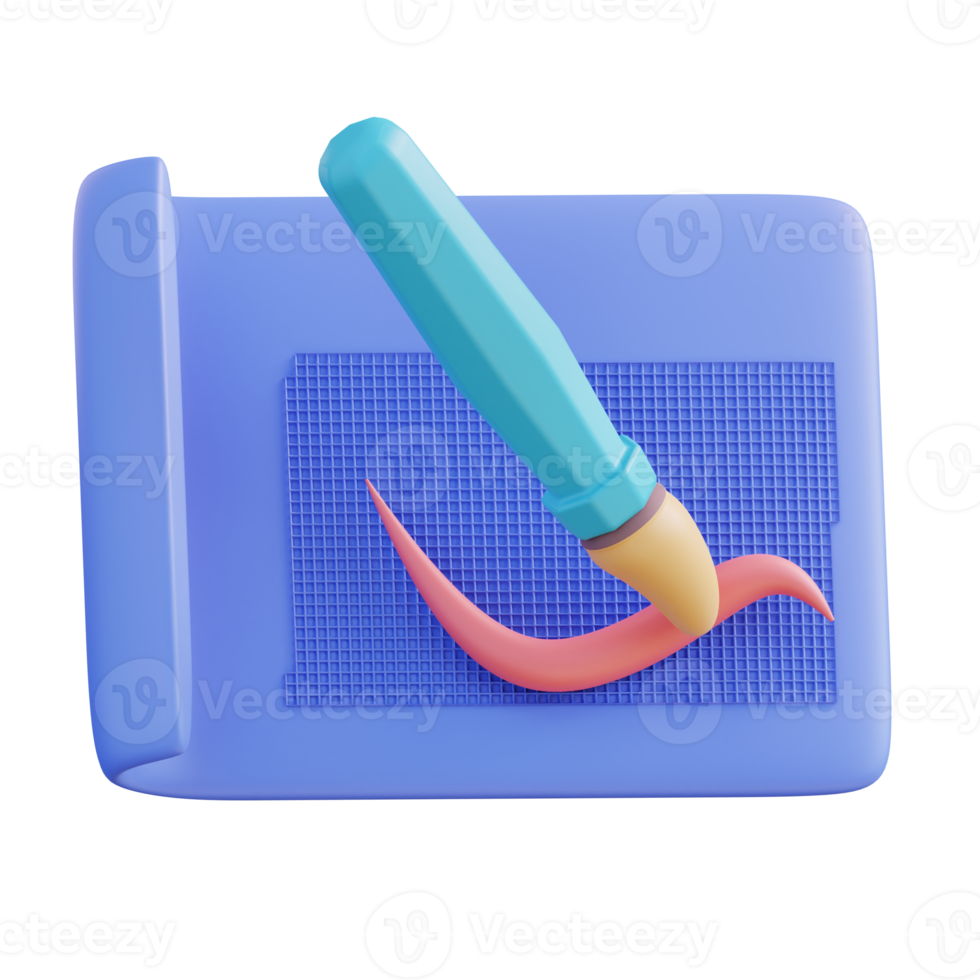 3D illustration drawing sketch in art work png