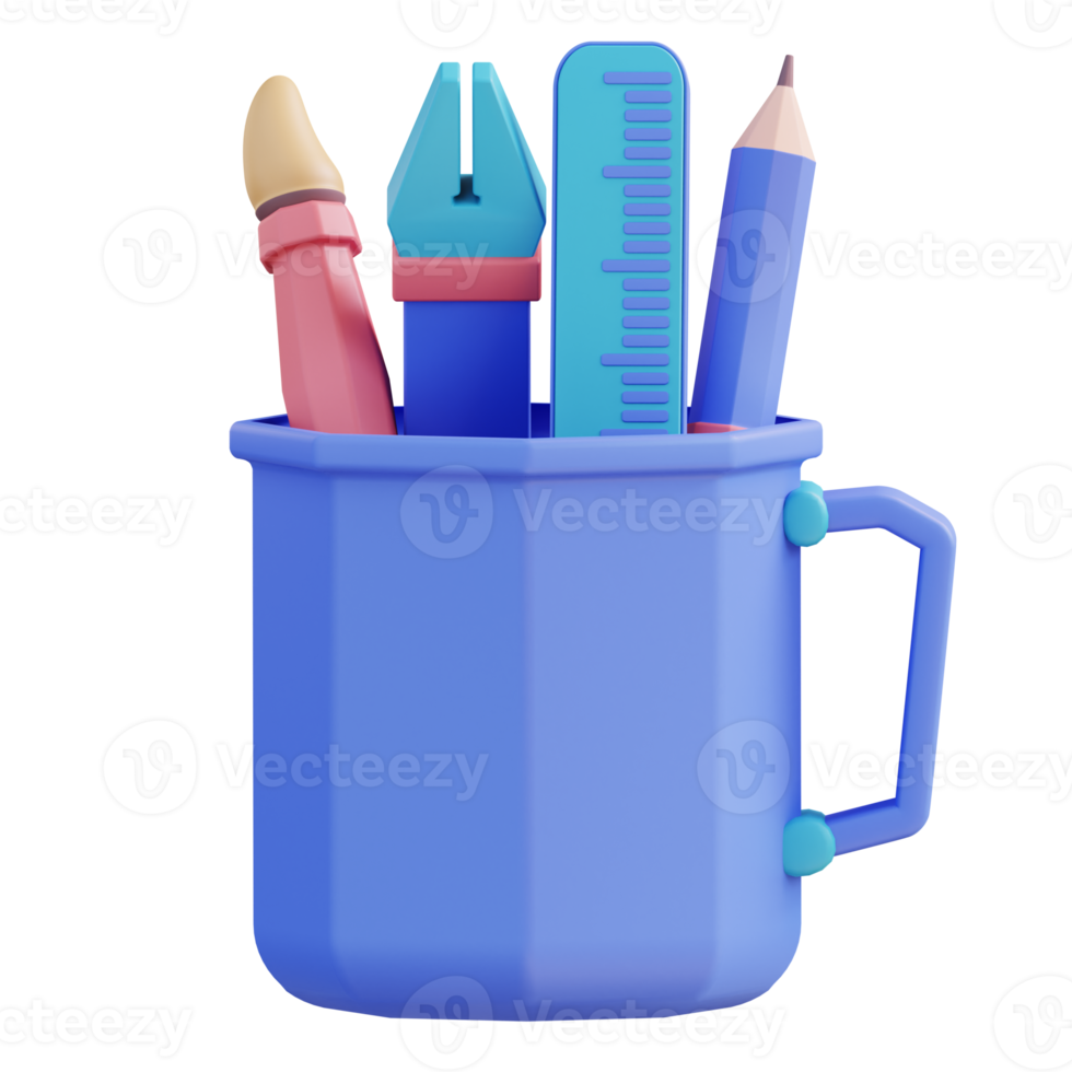 conception d'outils en verre d'illustration 3d png