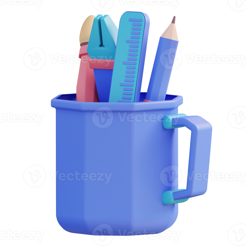 3D illustration glass tool design png