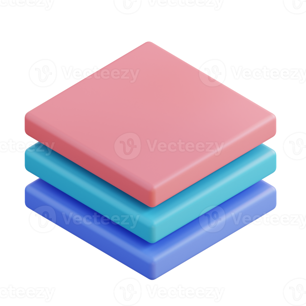3D illustration layer design png