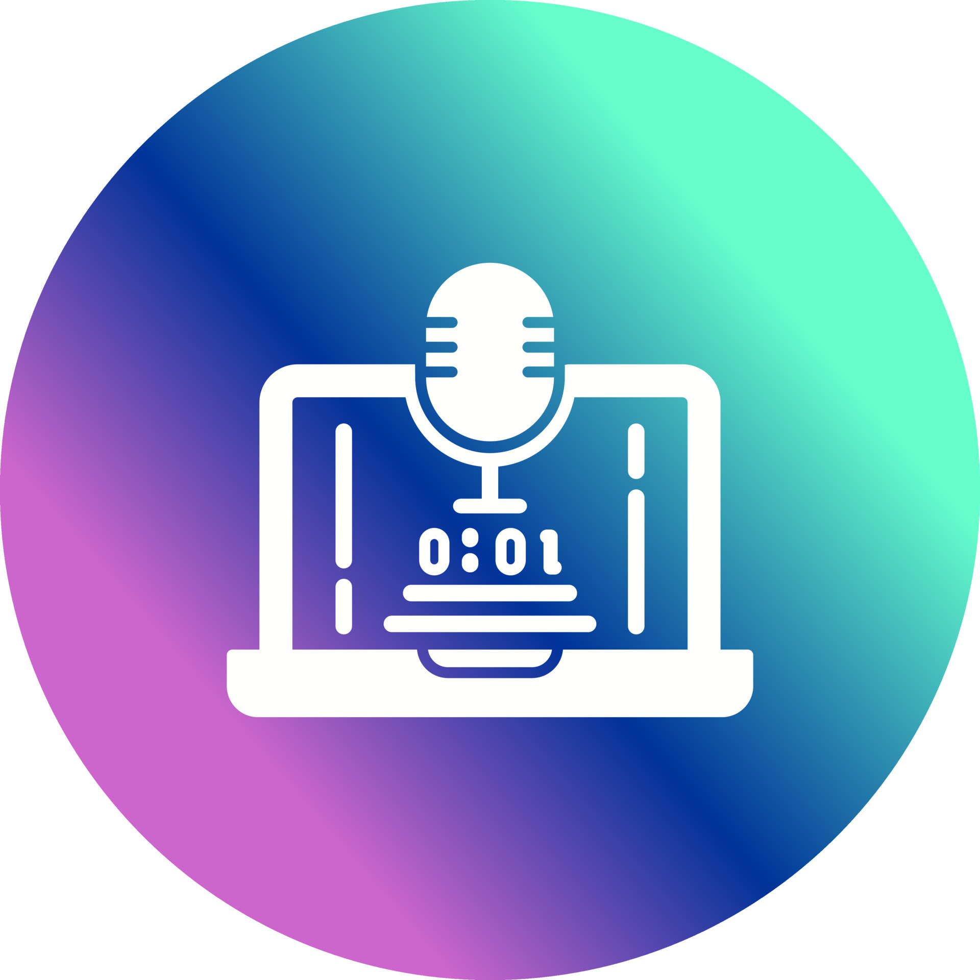 Voice Recorder Vector Icon 19025060 Vector Art at Vecteezy