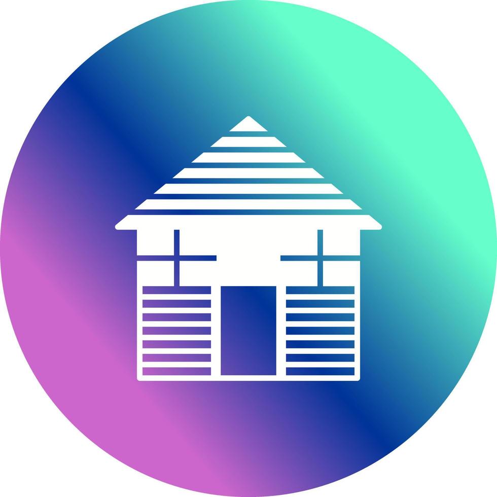 Wood Cabin Vector Icon
