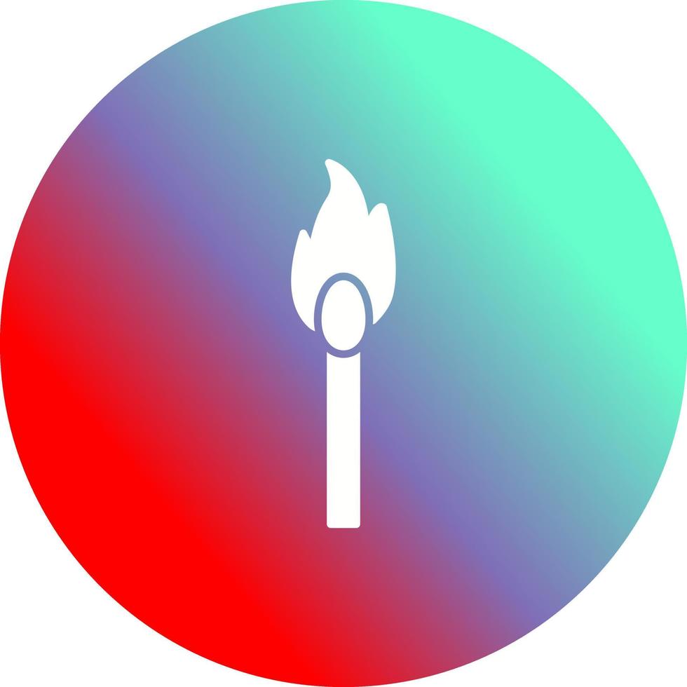 Unique Lit Matchstick Vector Icon