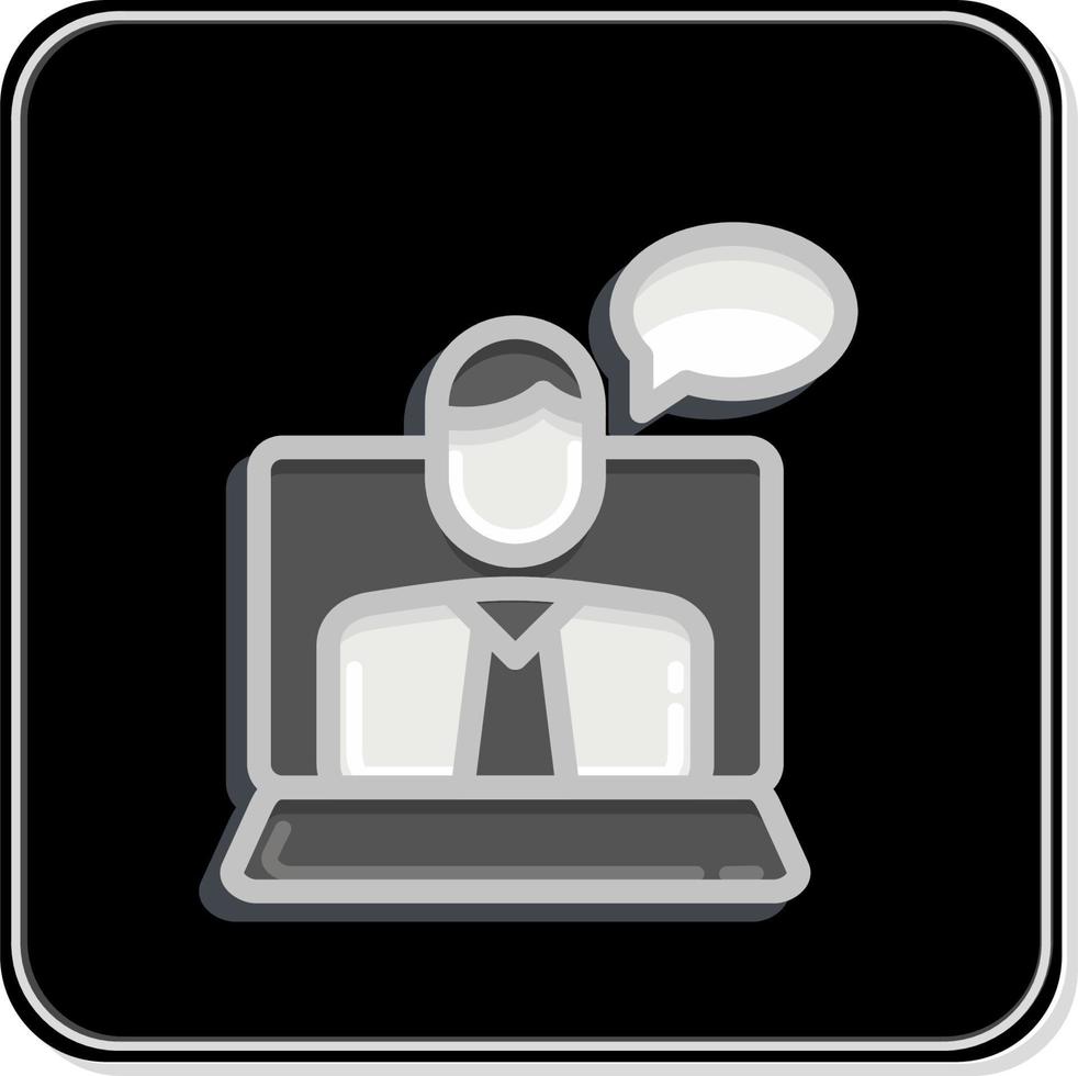 Icon Online Consutan. related to Education symbol. Glossy Style. simple design editable. simple illustration vector