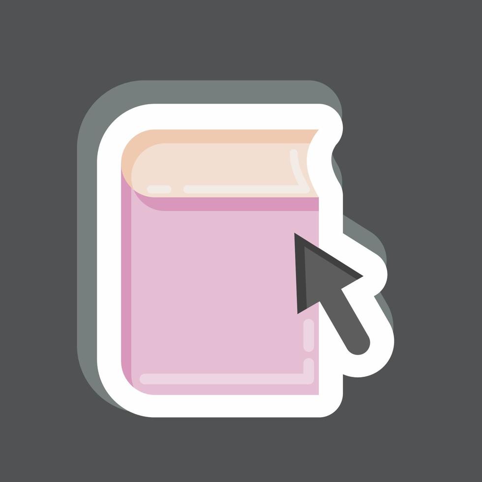 Sticker Ebook. related to Education symbol. simple design editable. simple illustration vector