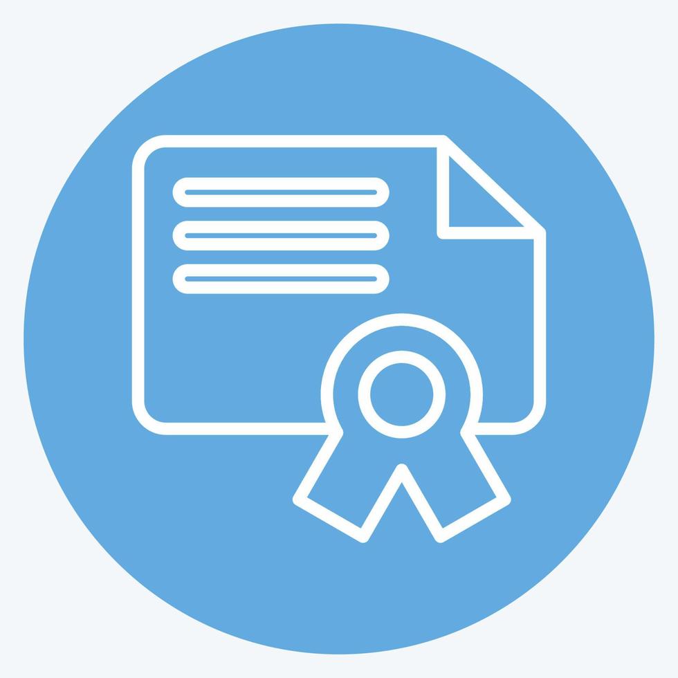 Icon Certificate. related to Education symbol. blue eyes style. simple design editable. simple illustration vector