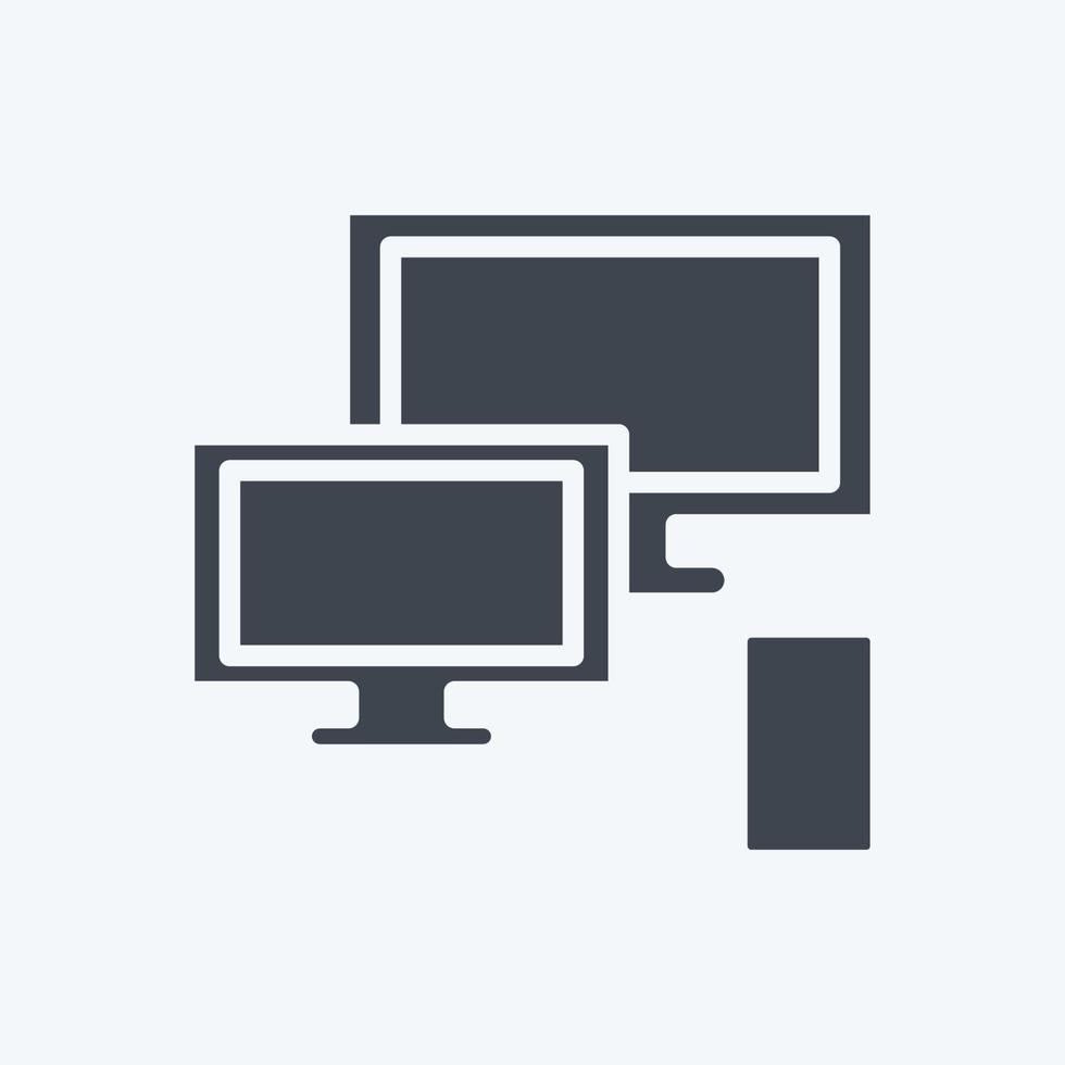Icon Responsive. related to Education symbol. glyph style. simple design editable. simple illustration vector