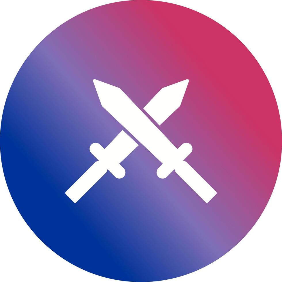 Unique Two Swords Vector Icon