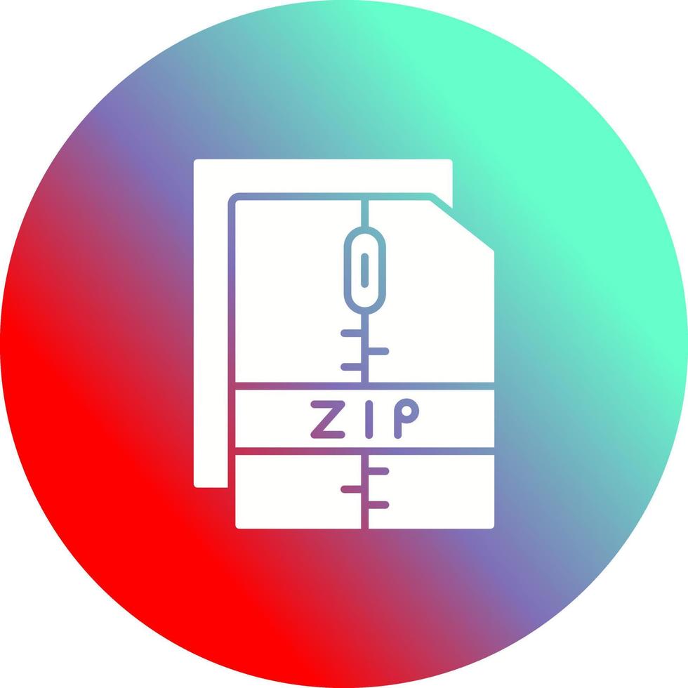 icono de vector de archivo zip