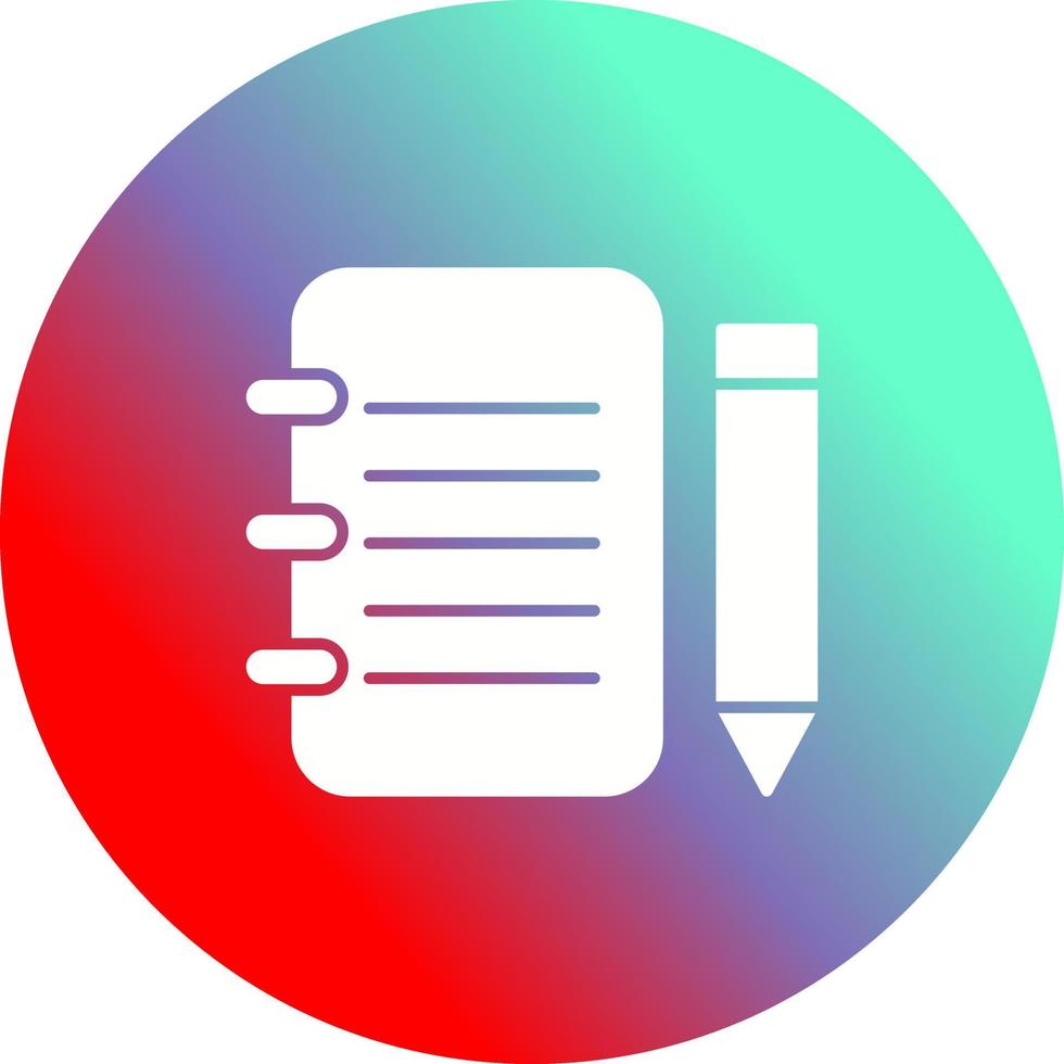 Unique Notepad Vector Icon